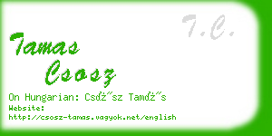 tamas csosz business card